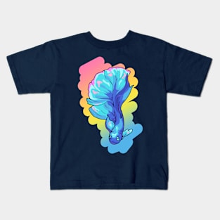 Colorful Fish with back. Blue and pink. Kids T-Shirt